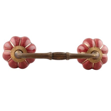 Cherry Golden Line Ceramic Melon Bridge Handle